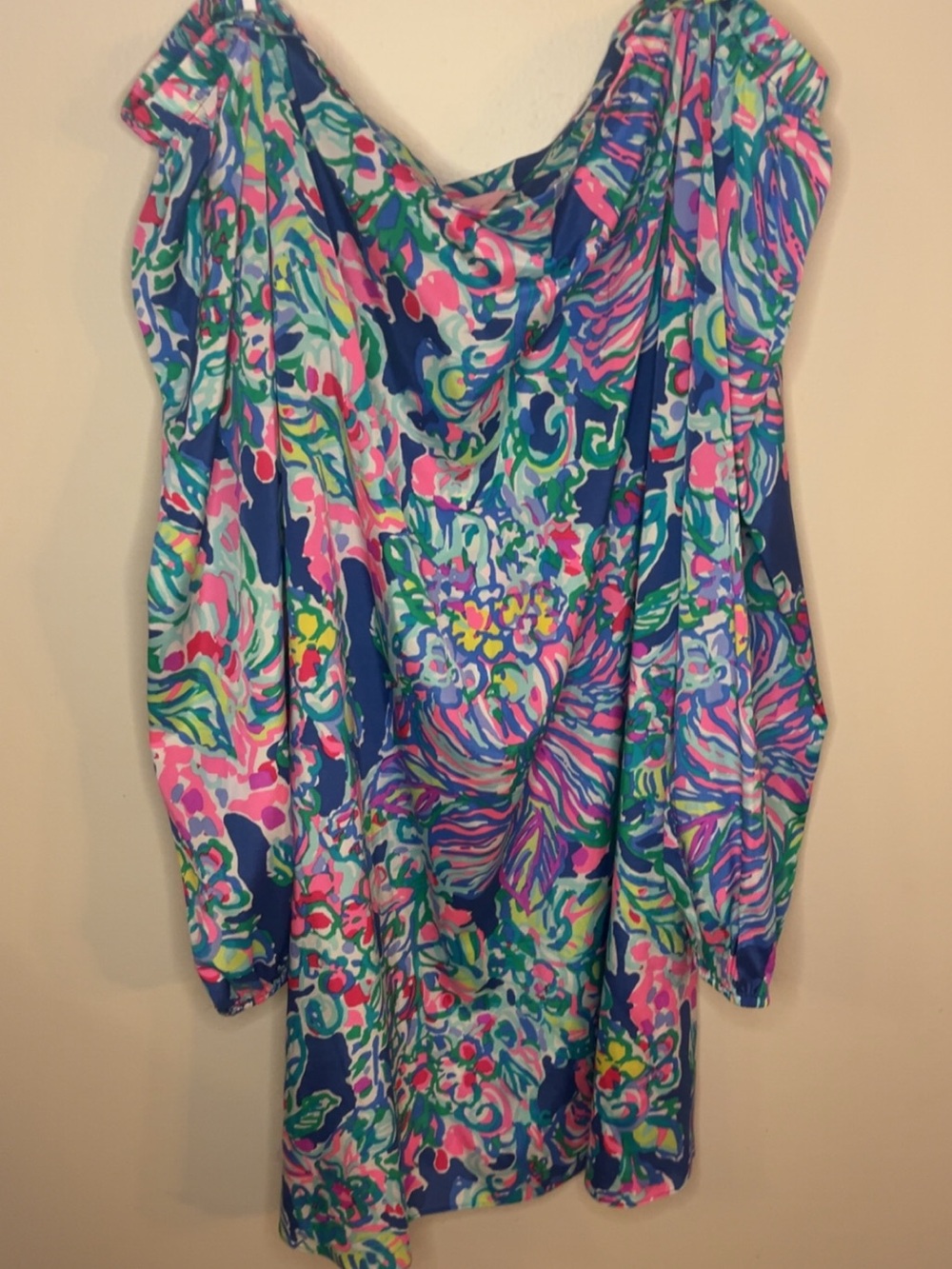 Lily Pulitzer Floral Print One-Piece Bodysuit in Blue and Pink